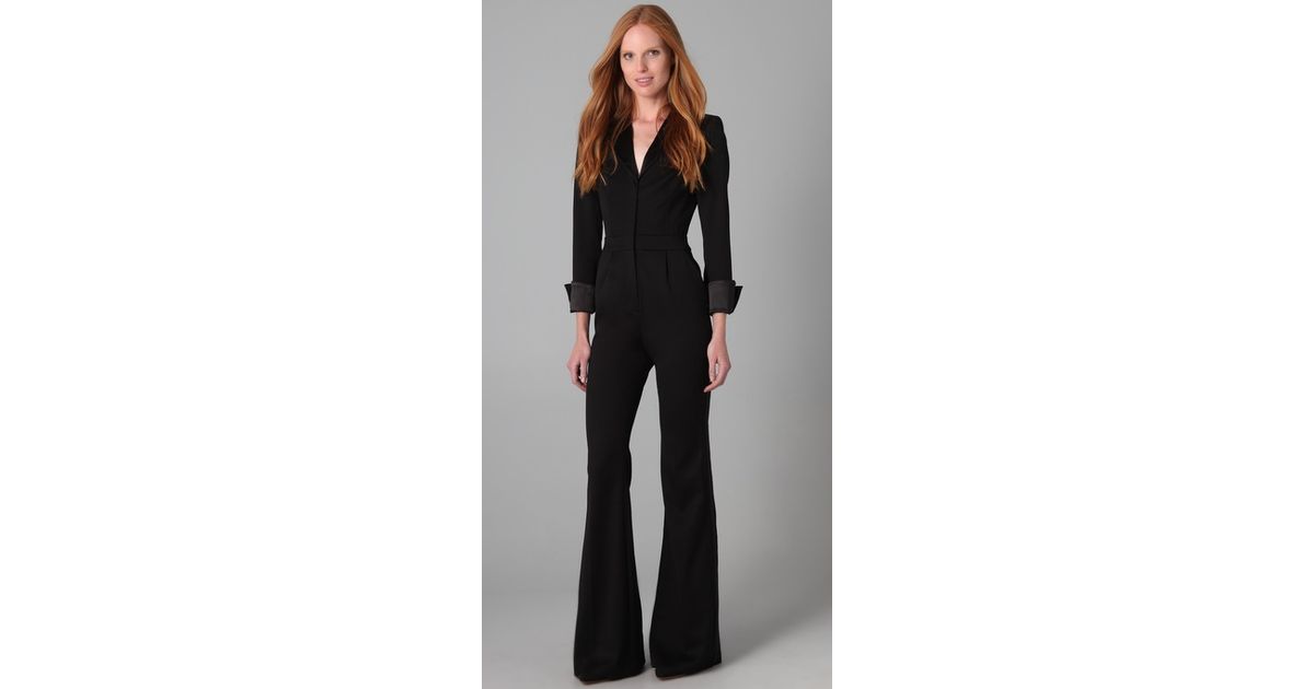 rachel zoe tuxedo jumpsuit