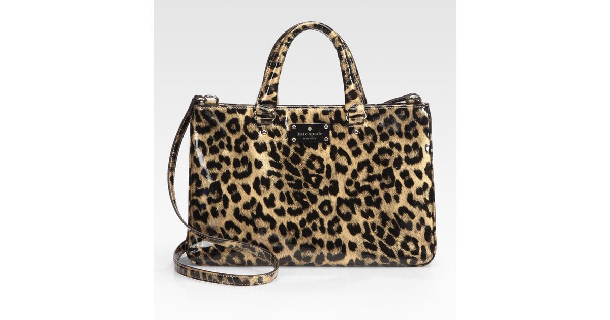 Kate spade new york Brette Leopardprint Patent Leather Tote Bag Lyst