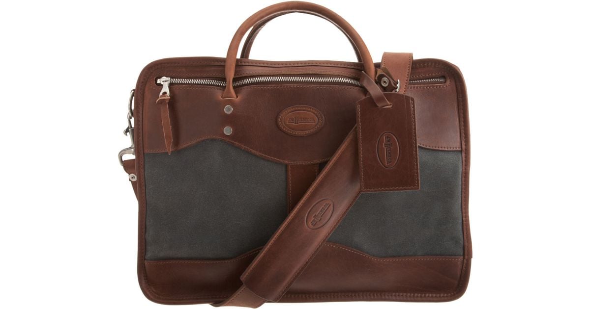 Jw Hulme Reinforced Briefcase In Grey Brown For Men Lyst Jw Hulme Reinforced Briefcase In Grey Brown For Men Lyst