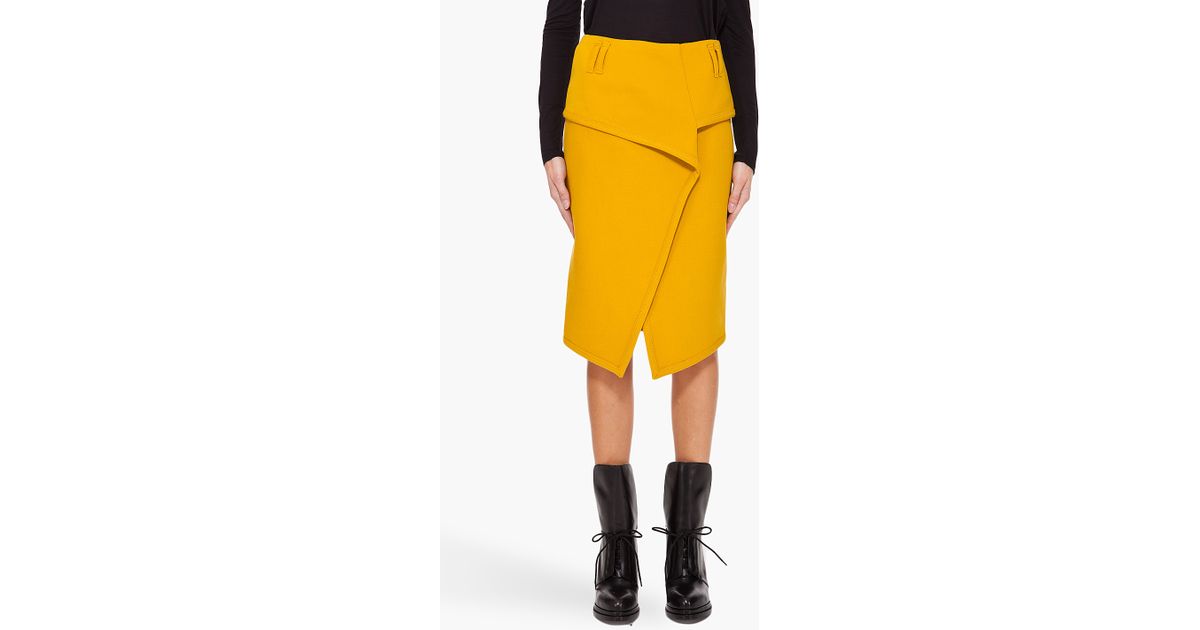Lyst Proenza Schouler Blanket Wrap Skirt in Yellow