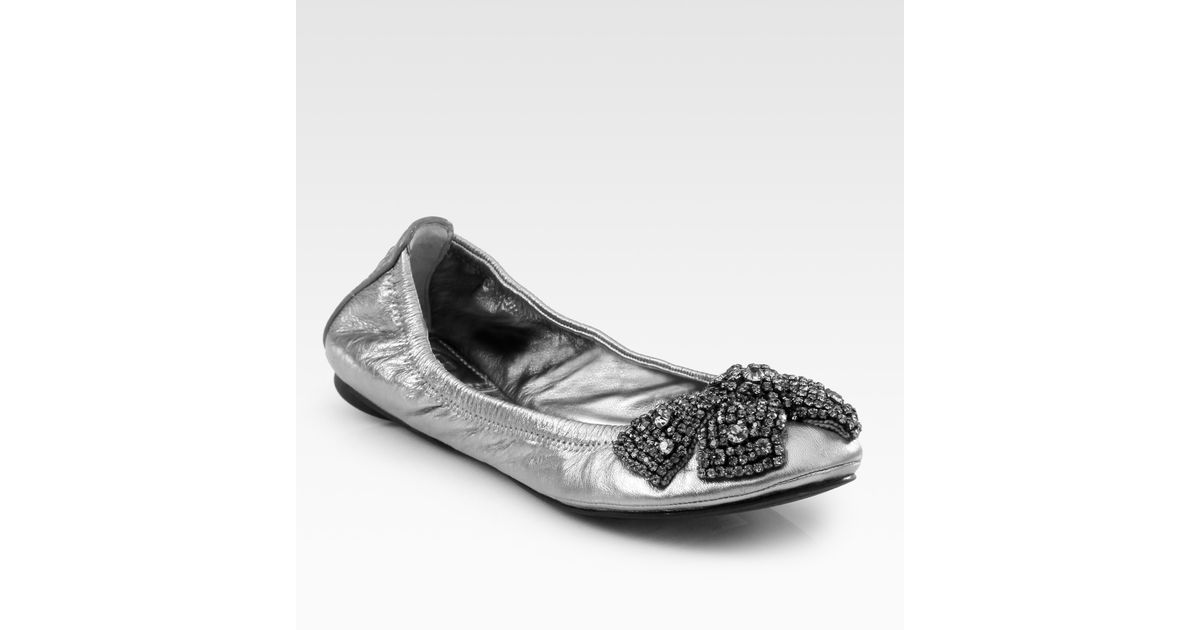 eddie metallic ballet flat