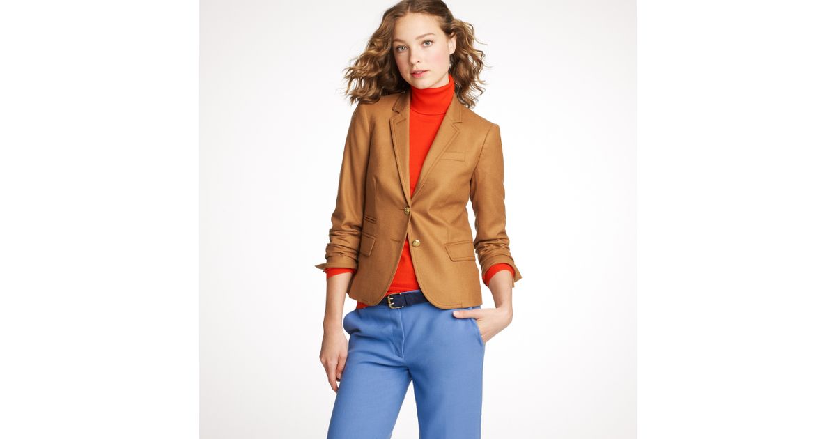 J.Crew Schoolboy Blazer in Wool Flannel in Brown Lyst
