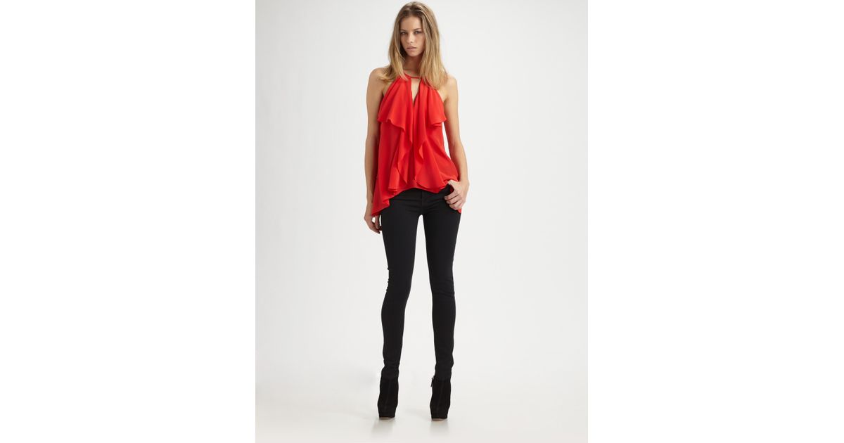 bcbg red top
