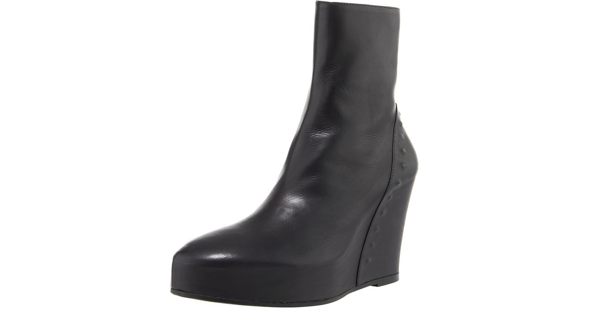 ann demeulemeester wedge boots
