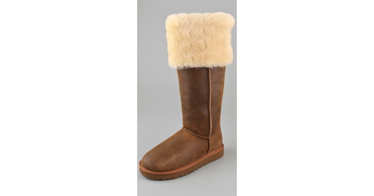 UGG Over The Knee Bailey Button Boots in Chestnut (Brown) - Lyst