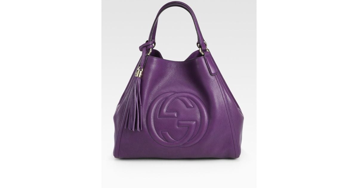 Gucci Soho Medium Shoulder Bag in Purple - Lyst