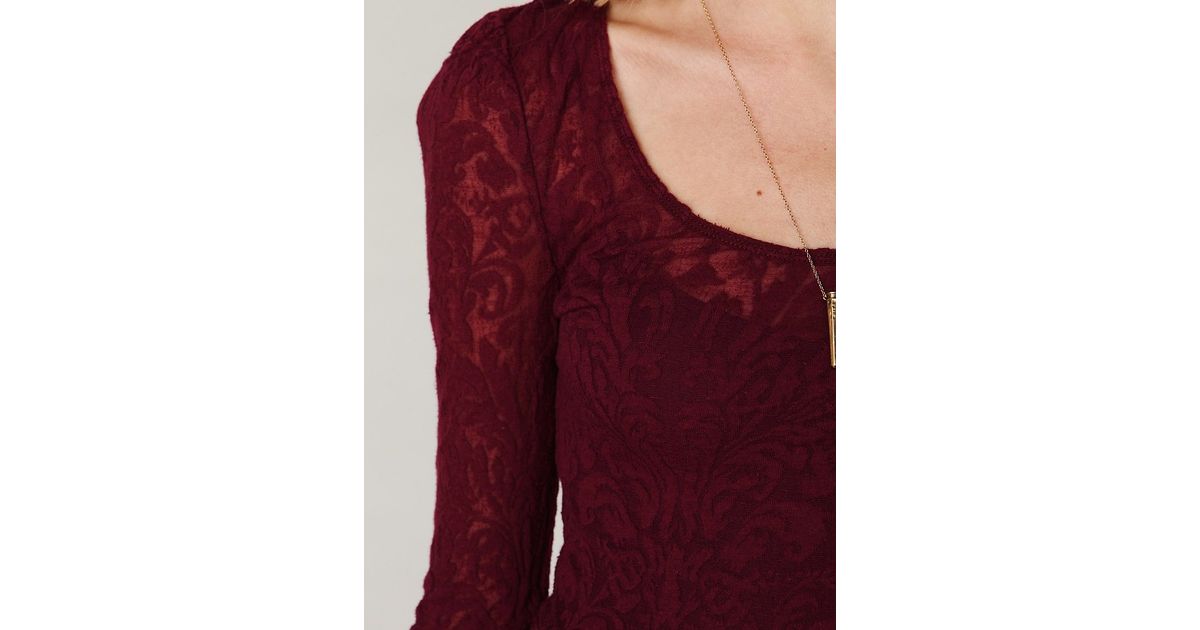Free People Floral Lace Fit and Flare Dress Lyst