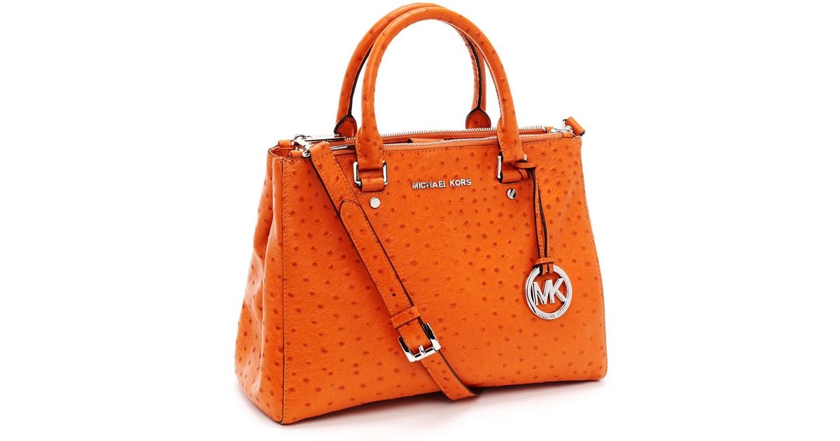 michael kors bedford ostrich tote