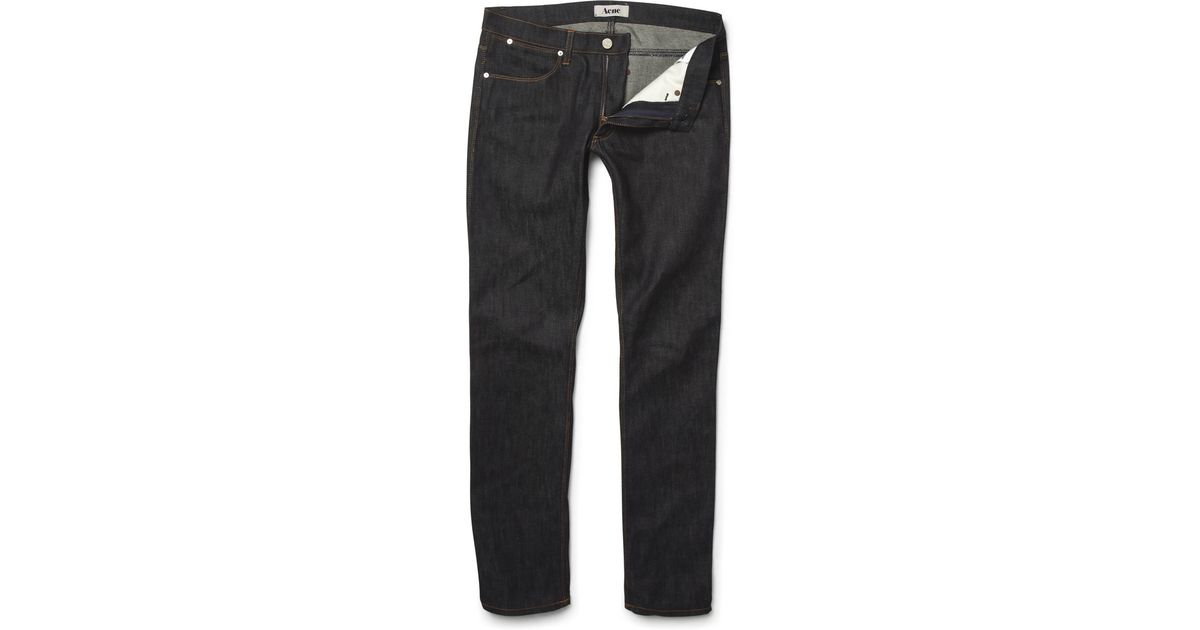 Acne Studios Max Soft Raw Slim Jeans in Blue for Men | Lyst