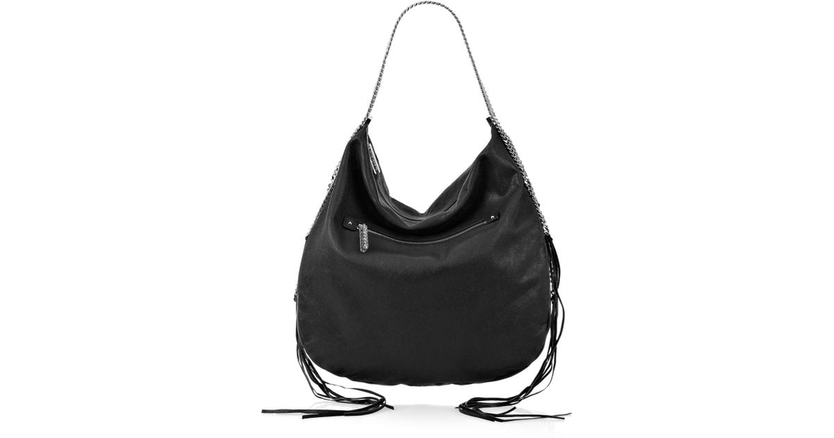 Christian Louboutin Marianna Rider Leather Hobo Bag in Black | Lyst