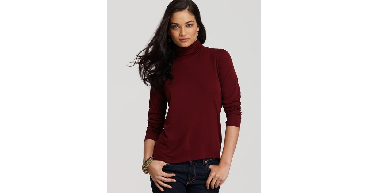 eileen fisher scrunch neck top