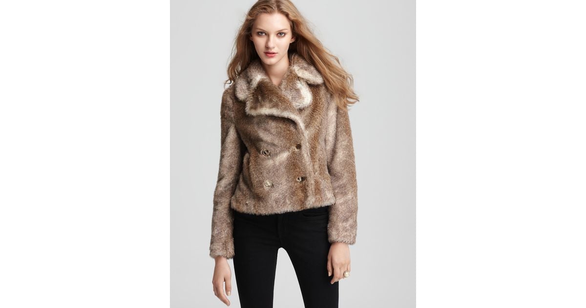 Juicy Couture Rabbit Fur Jacket In, Juicy Couture Faux Fur Coat Pink