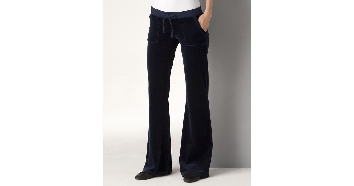 juicy couture blue flared track pants
