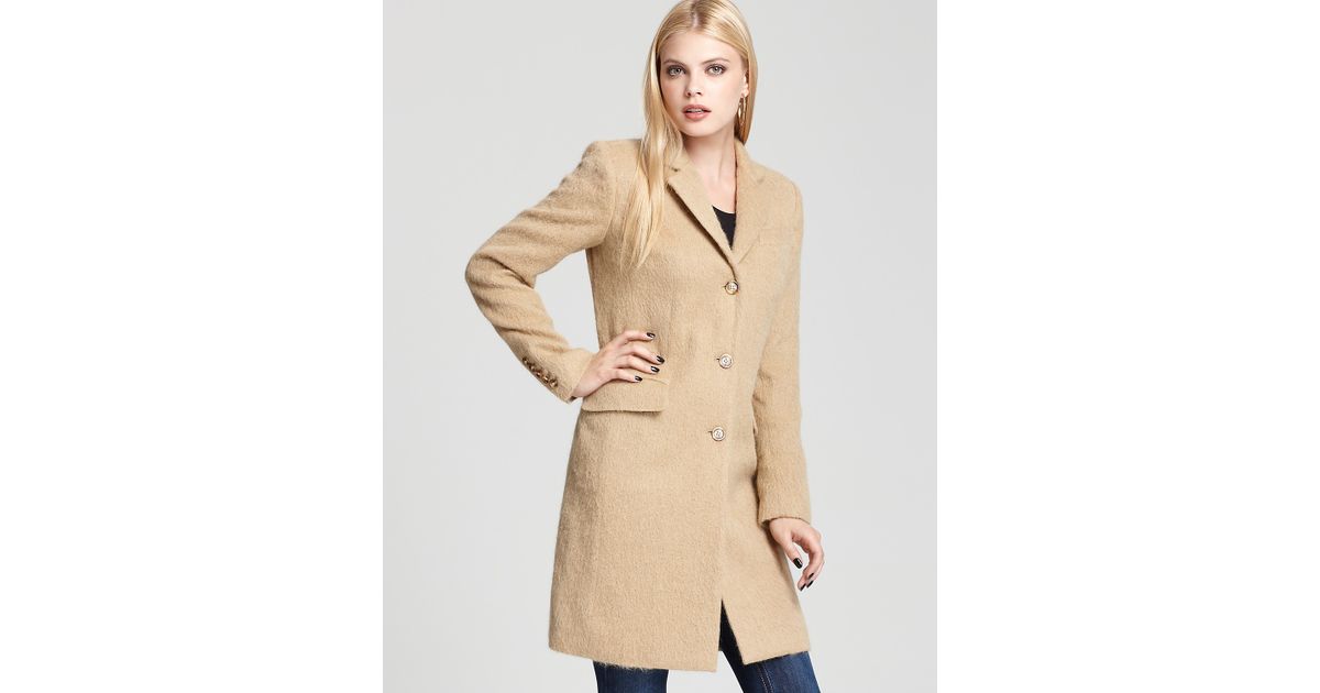 Michael Kors Michael Classic Reefer Coat in Dark Camel ...