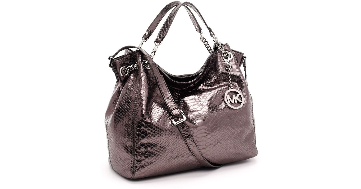 michael kors gunmetal handbag