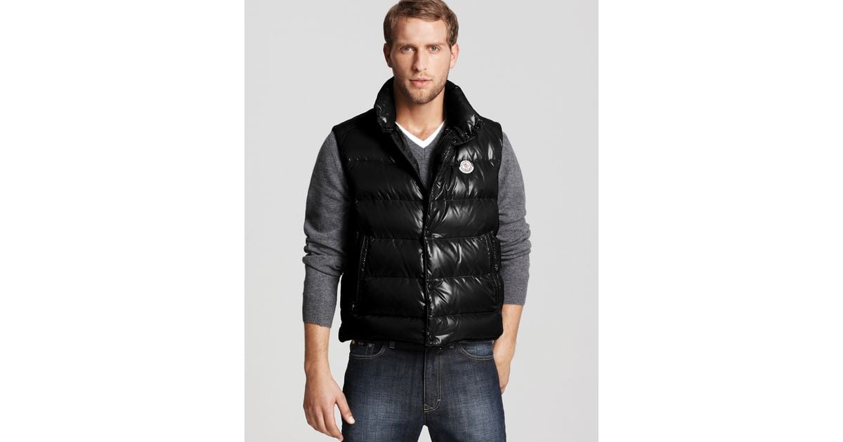 Moncler black down tib vest hotsell