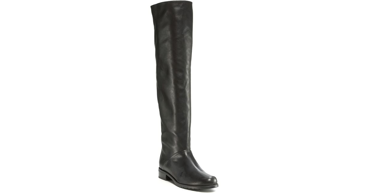 tall flat black boots