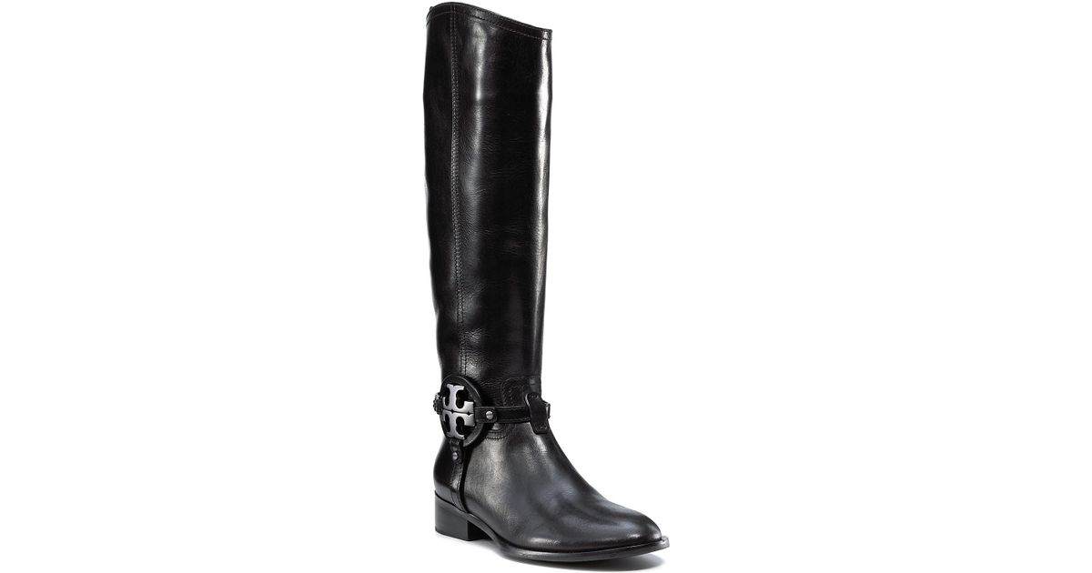 Tory Burch Aaden Riding Boots in Black - Lyst