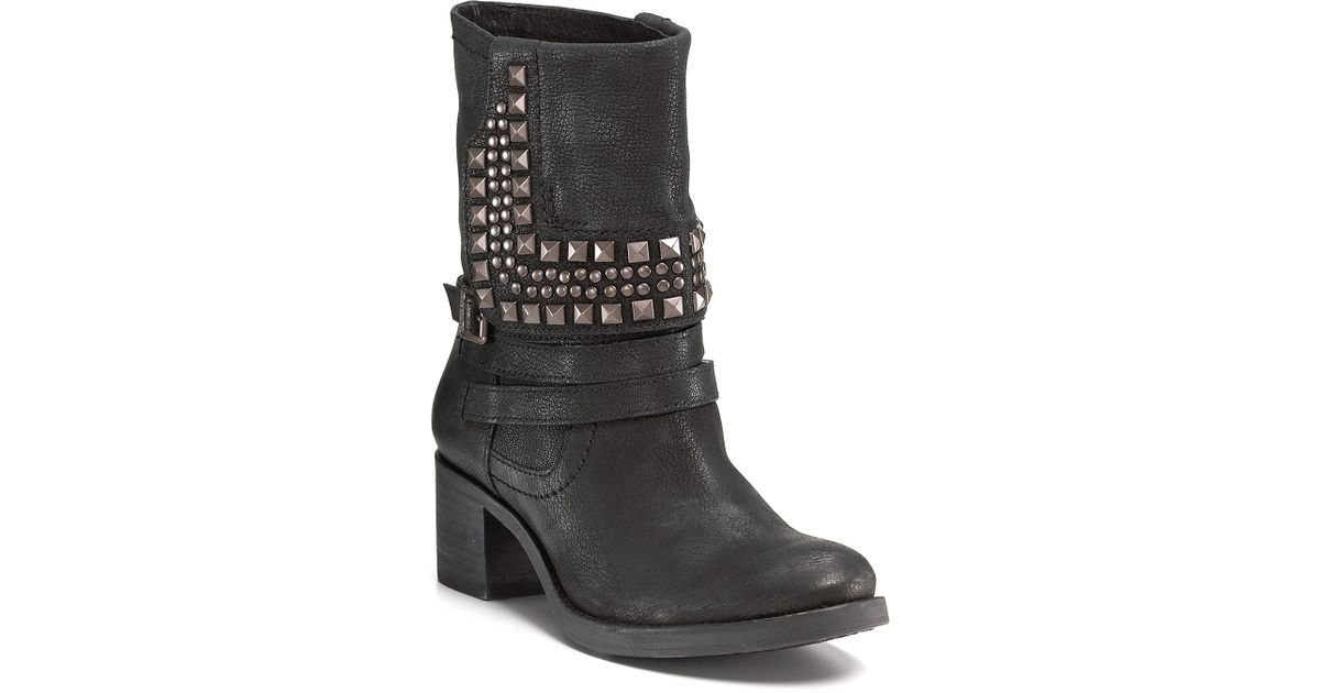 vince camuto black moto boots