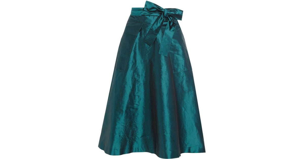 J.Crew Silkshantung Aline Skirt in Blue Lyst