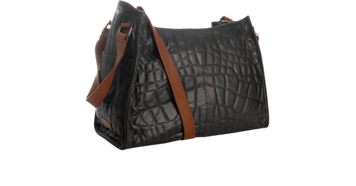 Lyst Bcbgmaxazria Black Quilted Leather Shoulder Bag In