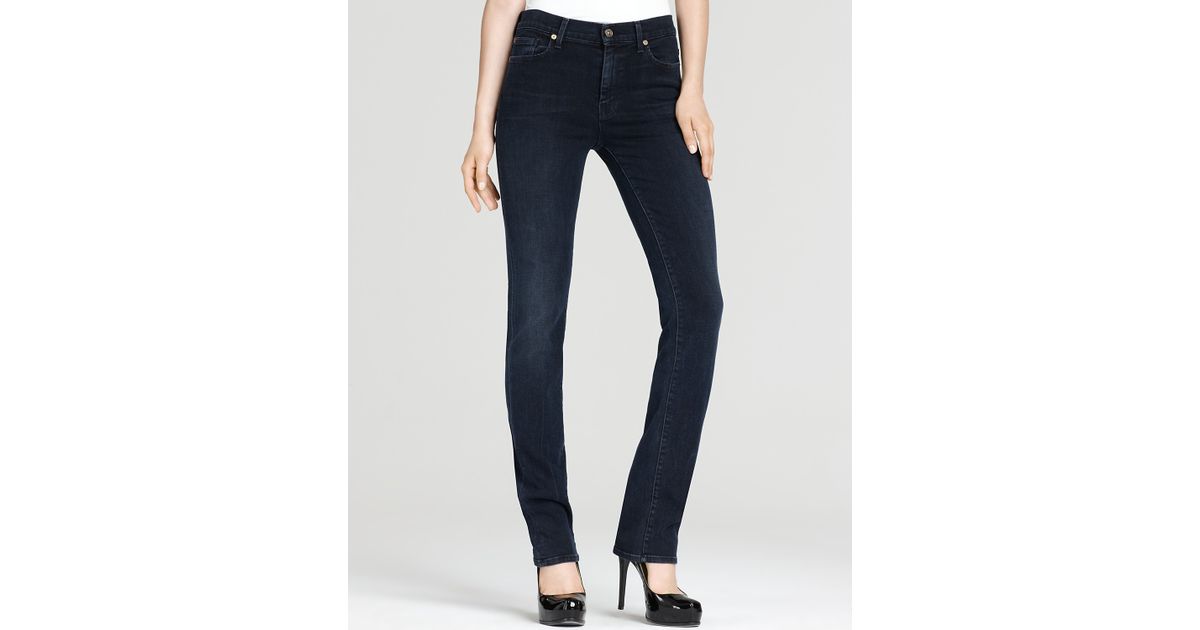 7 for all mankind high waist straight leg