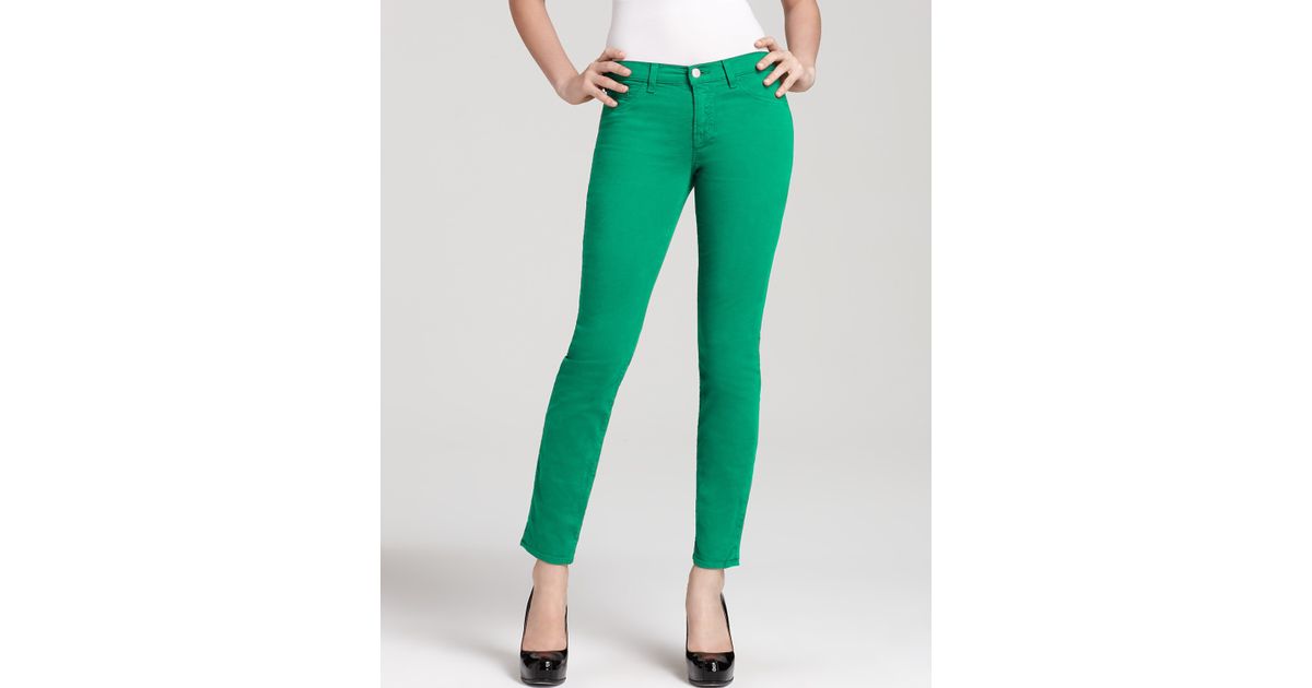 J Brand Luxe Twill Skinny Jeans in Emerald in Emerald Green (Green) Lyst