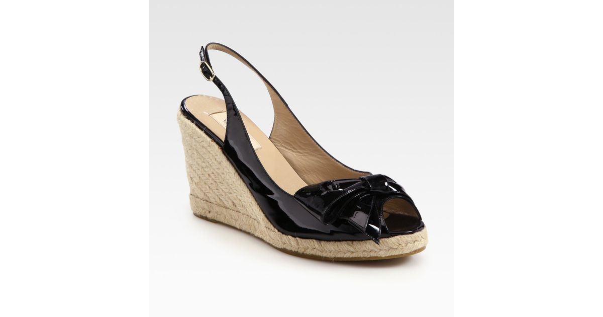 valentino wedges black