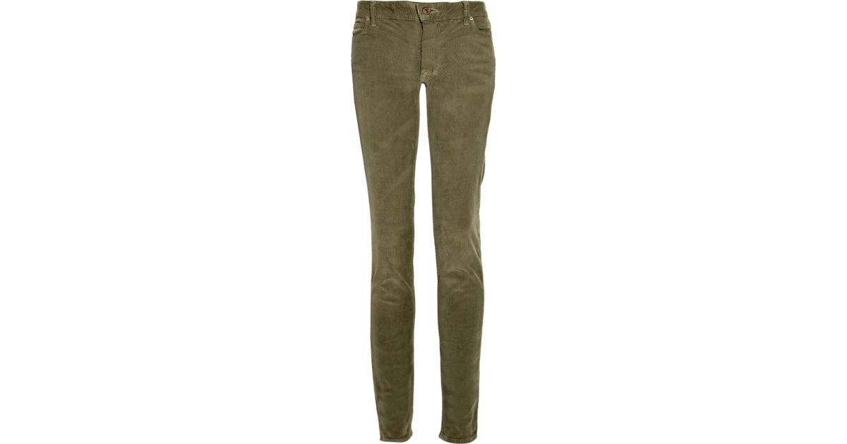 olive green skinny pants womens