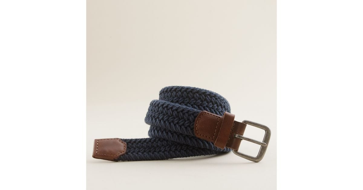 J.Crew Cotton Braided Belt in Blue for Men Lyst