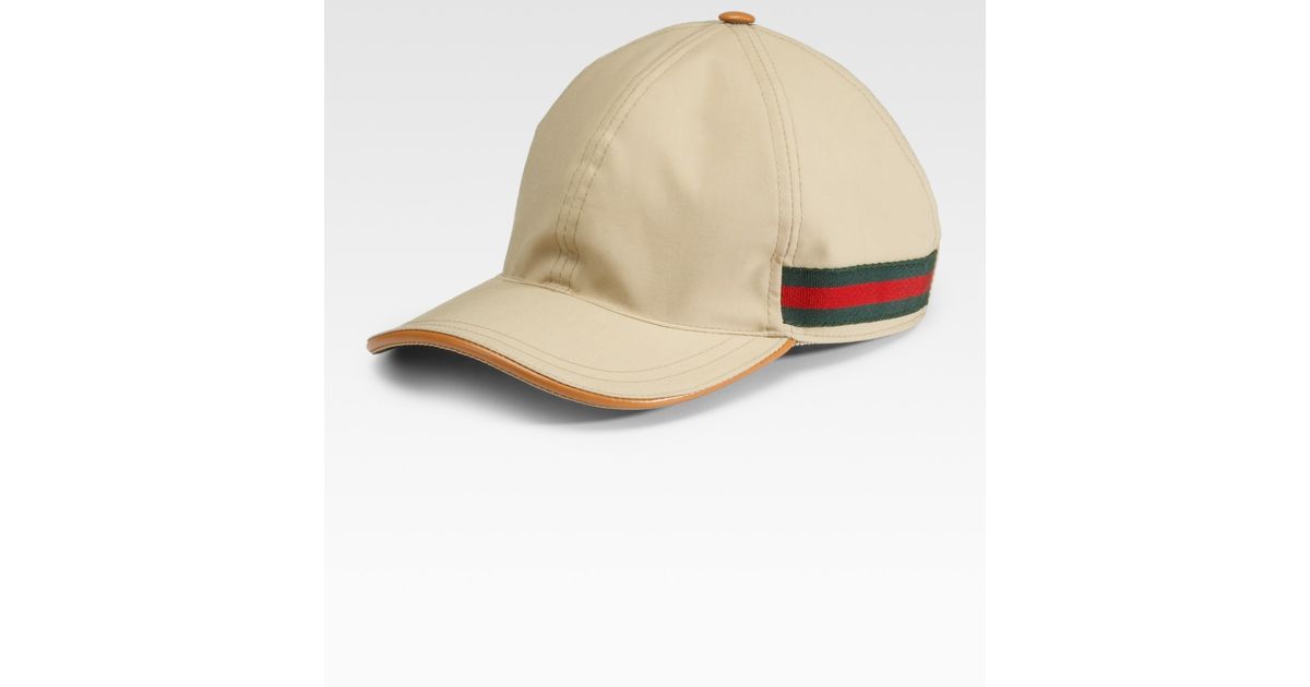 Gucci Baseball Hat in Natural for Men | Lyst