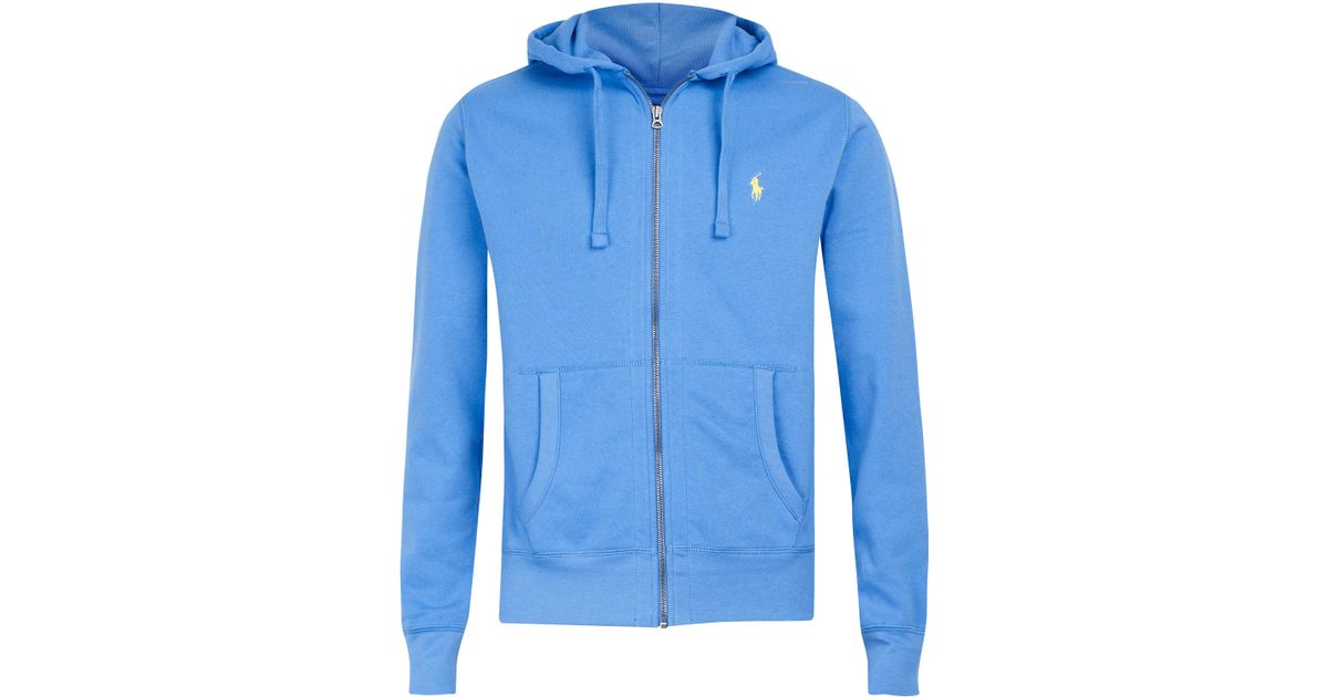 blue zipper hoodie