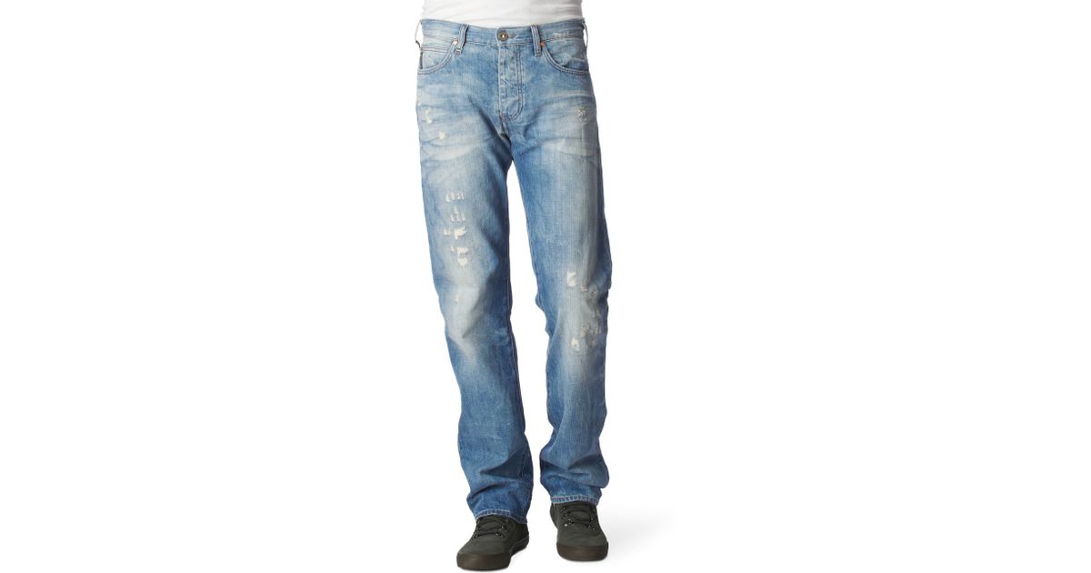 distressed armani jeans