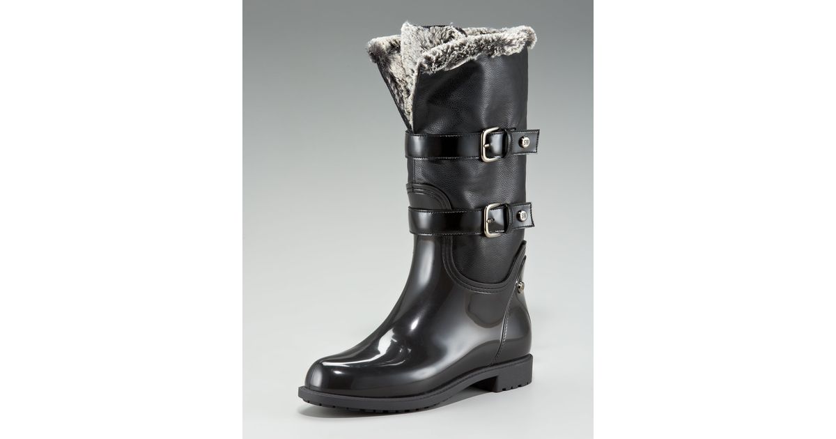 men's lined rain boots