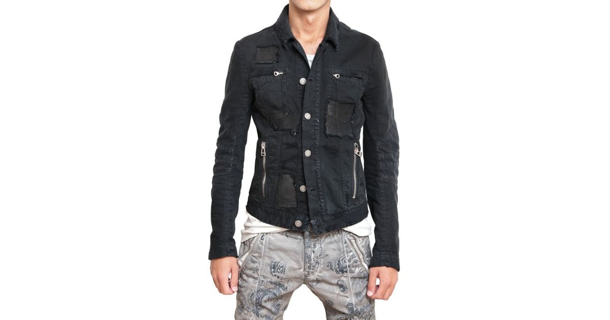 balmain jean jacket mens