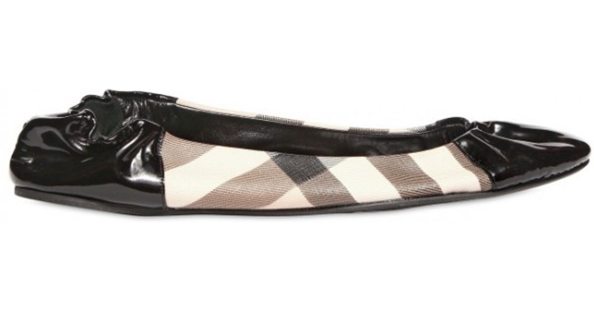 burberry patent flats