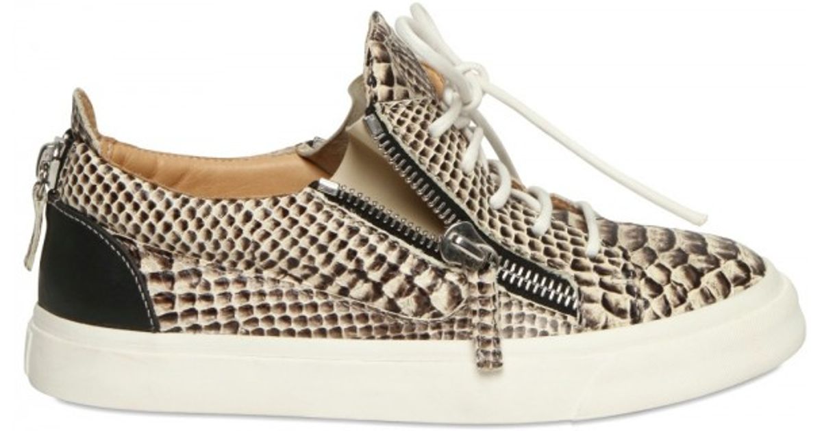 python print leather curb sneakers