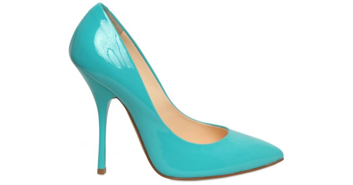 Giuseppe Zanotti 110mm Patent Pointy Pumps in Turquoise (Blue) - Lyst