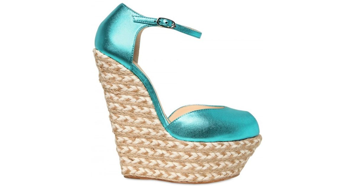 turquoise peep toe wedges