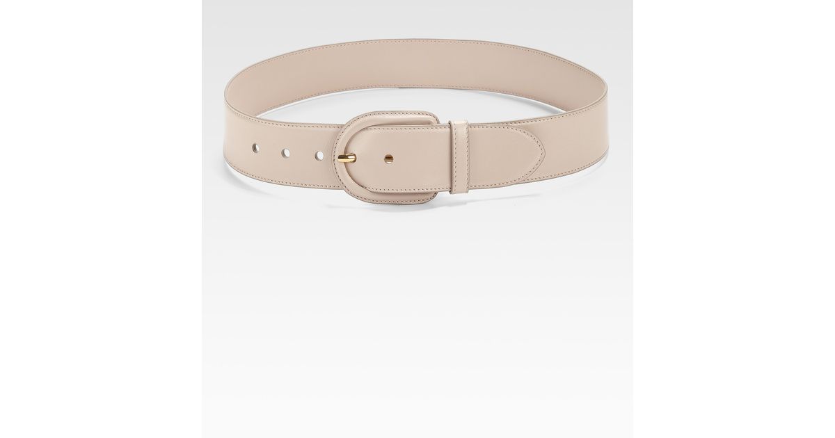 prada beige leather belt  