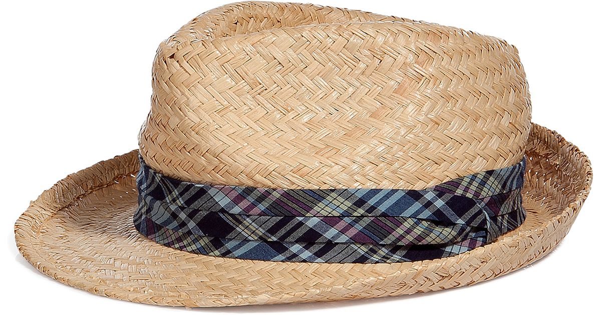 Polo Ralph Lauren Natural Straw Fedora Hat for Men - Lyst