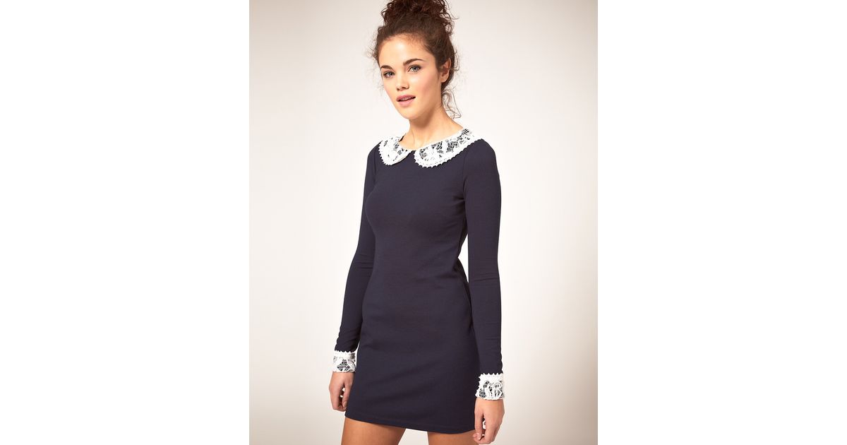 peter pan collar shift dress