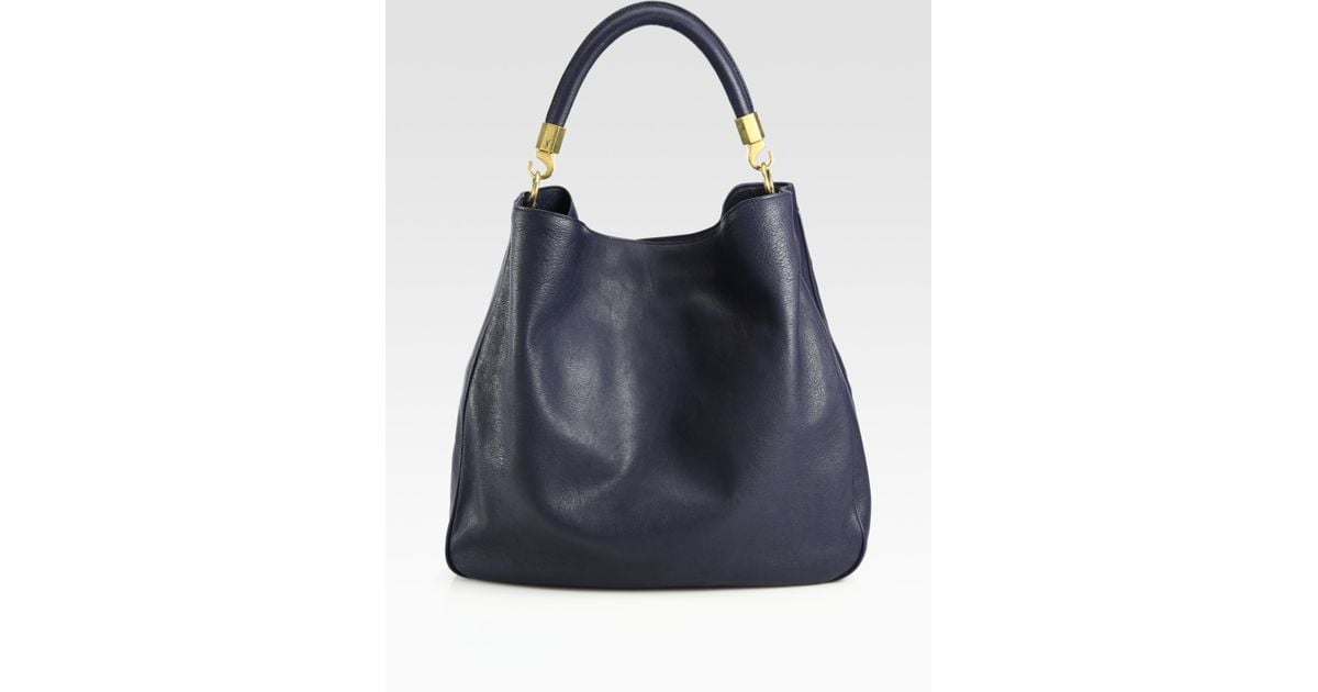 Saint laurent Ysl Large Leather Roady Hobo in Blue (royalblue) | Lyst