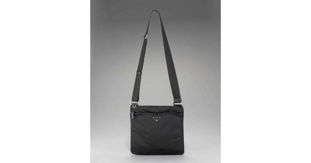 Prada Vela Crossbody Bag in Black | Lyst