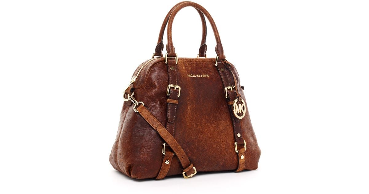 Michael Kors Large Bedford Bowling Satchel in Brown - Lyst