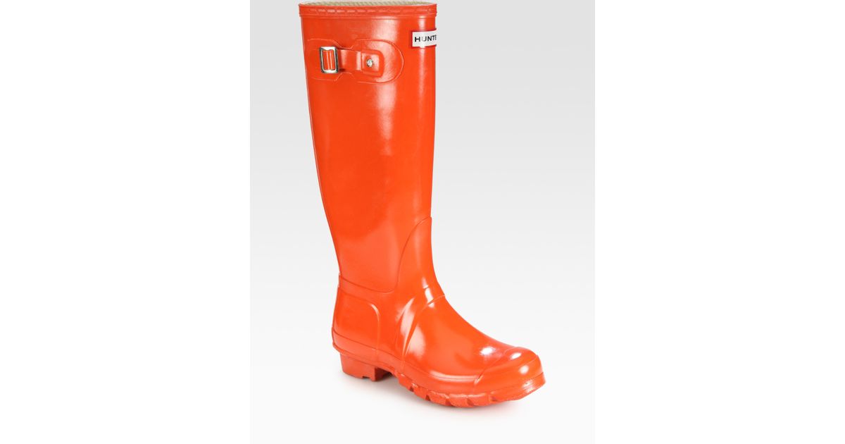orange hunter boots