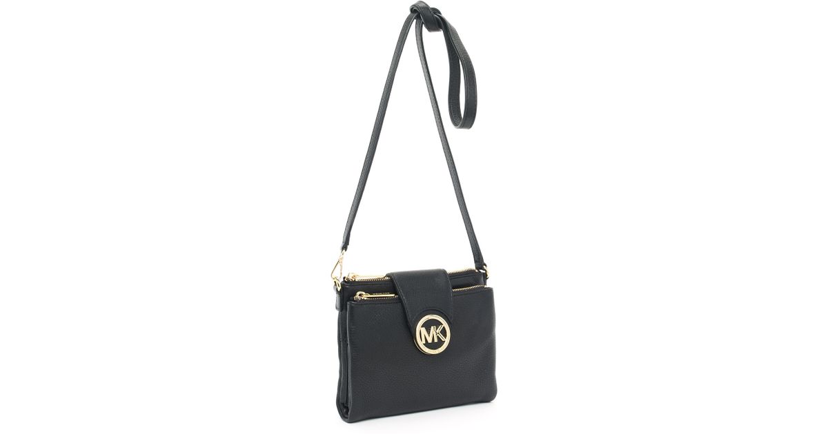 Michael Kors Fulton Large Crossbody in Black | Lyst