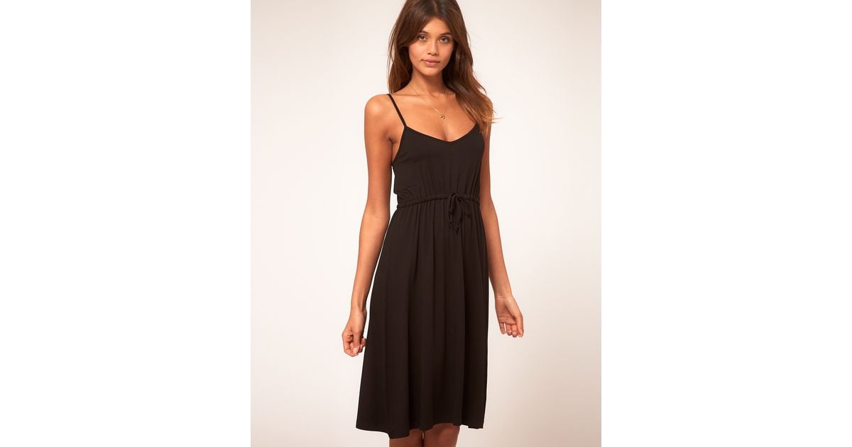 asos black summer dress