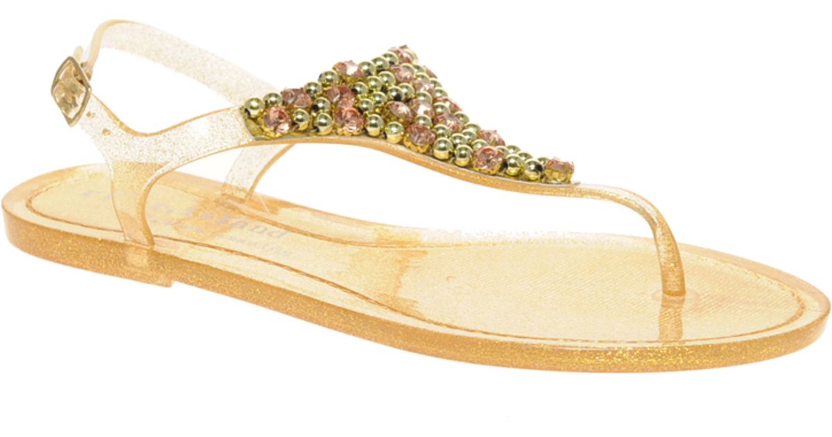 gold flat sandals river island
