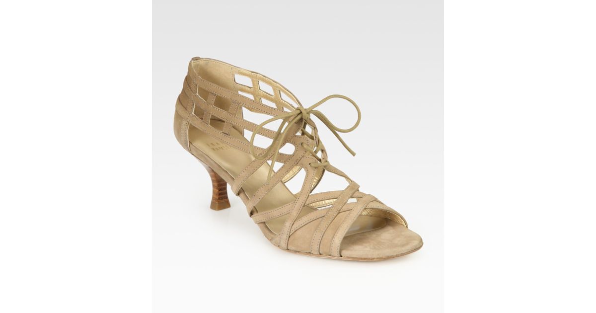 stuart weitzman tie up sandals